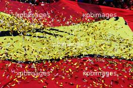 Large Ferrari flag at the podium. 02.09.2018. Formula 1 World Championship, Rd 14, Italian Grand Prix, Monza, Italy, Race Day.