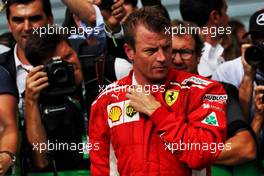 Kimi Raikkonen (FIN) Ferrari in parc ferme. 02.09.2018. Formula 1 World Championship, Rd 14, Italian Grand Prix, Monza, Italy, Race Day.