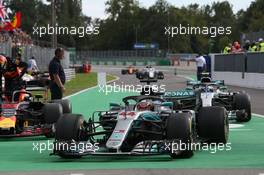 1st place Lewis Hamilton (GBR) Mercedes AMG F1 W09. 02.09.2018. Formula 1 World Championship, Rd 14, Italian Grand Prix, Monza, Italy, Race Day.