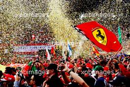 Ferrari fans at the podium. 02.09.2018. Formula 1 World Championship, Rd 14, Italian Grand Prix, Monza, Italy, Race Day.