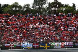 Fans in the grandstand. 02.09.2018. Formula 1 World Championship, Rd 14, Italian Grand Prix, Monza, Italy, Race Day.