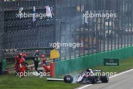 Brendon Hartley (NZL) Scuderia Toro Rosso STR13 retired from the race at the start. 02.09.2018. Formula 1 World Championship, Rd 14, Italian Grand Prix, Monza, Italy, Race Day.