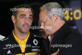 Cyril Abiteboul (FRA) Renault Sport F1 Managing Director and Jerome Stoll (FRA) Renault Sport F1 President  01.09.2018. Formula 1 World Championship, Rd 14, Italian Grand Prix, Monza, Italy, Qualifying Day.