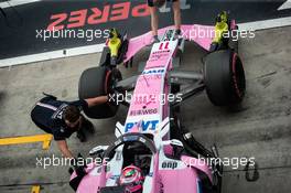 Sergio Perez (MEX) Racing Point Force India F1 VJM11. 01.09.2018. Formula 1 World Championship, Rd 14, Italian Grand Prix, Monza, Italy, Qualifying Day.