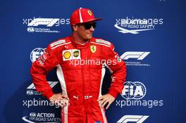 Pole sitter Kimi Raikkonen (FIN) Ferrari in qualifying parc ferme. 01.09.2018. Formula 1 World Championship, Rd 14, Italian Grand Prix, Monza, Italy, Qualifying Day.