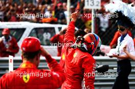 Kimi Raikkonen (FIN) Ferrari celebrates his pole position in qualifying parc ferme. 01.09.2018. Formula 1 World Championship, Rd 14, Italian Grand Prix, Monza, Italy, Qualifying Day.