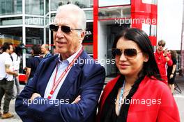 (L to R): Piero Ferrari (ITA) Ferrari Vice-President with his daugter Antonella Ferrari (ITA) Actress.