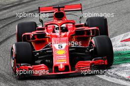 Sebastian Vettel (GER) Ferrari SF71H. 01.09.2018. Formula 1 World Championship, Rd 14, Italian Grand Prix, Monza, Italy, Qualifying Day.