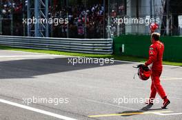 Pole sitter Kimi Raikkonen (FIN) Ferrari in qualifying parc ferme. 01.09.2018. Formula 1 World Championship, Rd 14, Italian Grand Prix, Monza, Italy, Qualifying Day.