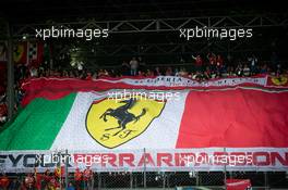 Ferrari fans in the grandstand. 01.09.2018. Formula 1 World Championship, Rd 14, Italian Grand Prix, Monza, Italy, Qualifying Day.