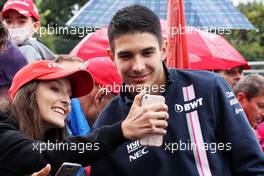 Esteban Ocon (FRA) Racing Point Force India F1 Team with fans. 01.09.2018. Formula 1 World Championship, Rd 14, Italian Grand Prix, Monza, Italy, Qualifying Day.