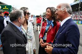 Jean Todt (FRA) FIA President; Michelle Yeoh (MAL); and Dr. Angelo Sticchi Damiani (ITA) Aci Csai President. 02.09.2018. Formula 1 World Championship, Rd 14, Italian Grand Prix, Monza, Italy, Race Day.