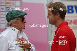 Jackie Stewart and Sebastian Vettel (GER) Scuderia Ferrari  02.09.2018. Formula 1 World Championship, Rd 14, Italian Grand Prix, Monza, Italy, Race Day.