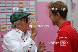 Jackie Stewart and Sebastian Vettel (GER) Scuderia Ferrari  02.09.2018. Formula 1 World Championship, Rd 14, Italian Grand Prix, Monza, Italy, Race Day.