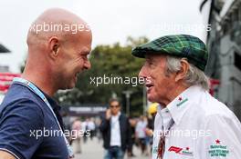 (L to R): Jan Magnussen (DEN) with Jackie Stewart (GBR). 02.09.2018. Formula 1 World Championship, Rd 14, Italian Grand Prix, Monza, Italy, Race Day.