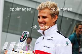 Marcus Ericsson (SWE) Sauber F1 Team celebrates his birthday. 02.09.2018. Formula 1 World Championship, Rd 14, Italian Grand Prix, Monza, Italy, Race Day.