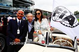 (L to R): Dr. Angelo Sticchi Damiani (ITA) Aci Csai President with Jean Todt (FRA) FIA President and Michelle Yeoh (MAL) on the drivers parade. 02.09.2018. Formula 1 World Championship, Rd 14, Italian Grand Prix, Monza, Italy, Race Day.
