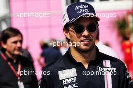 Sergio Perez (MEX) Racing Point Force India F1 Team. 30.08.2018. Formula 1 World Championship, Rd 14, Italian Grand Prix, Monza, Italy, Preparation Day.