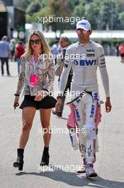 Esteban Ocon (FRA) Racing Point Force India F1 Team with his girlfriend Elena Berri (FRA). 30.08.2018. Formula 1 World Championship, Rd 14, Italian Grand Prix, Monza, Italy, Preparation Day.