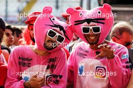 Racing Point Force India F1 Team - Pink Panthers fans. 30.08.2018. Formula 1 World Championship, Rd 14, Italian Grand Prix, Monza, Italy, Preparation Day.