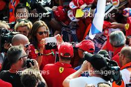 Kimi Raikkonen (FIN) Ferrari with fans. 30.08.2018. Formula 1 World Championship, Rd 14, Italian Grand Prix, Monza, Italy, Preparation Day.