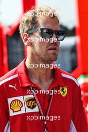 Sebastian Vettel (GER) Ferrari. 30.08.2018. Formula 1 World Championship, Rd 14, Italian Grand Prix, Monza, Italy, Preparation Day.