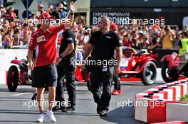 Sebastian Vettel (GER) Ferrari at the Milan F1 Festival. 29.08.2018. Formula 1 World Championship, Rd 14, Italian Grand Prix, Monza, Italy, Preparation Day.
