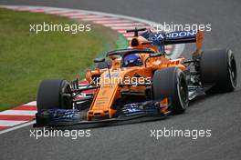 Fernando Alonso (ESP) McLaren F1  05.10.2018. Formula 1 World Championship, Rd 17, Japanese Grand Prix, Suzuka, Japan, Practice Day.