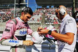 Esteban Ocon (FRA) Racing Point Force India F1 Team on the grid. 07.10.2018. Formula 1 World Championship, Rd 17, Japanese Grand Prix, Suzuka, Japan, Race Day.