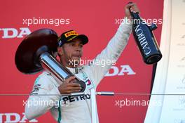 1st place Lewis Hamilton (GBR) Mercedes AMG F1 W09. 07.10.2018. Formula 1 World Championship, Rd 17, Japanese Grand Prix, Suzuka, Japan, Race Day.