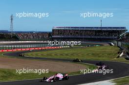 Sergio Perez (MEX) Racing Point Force India F1 VJM11. 07.10.2018. Formula 1 World Championship, Rd 17, Japanese Grand Prix, Suzuka, Japan, Race Day.