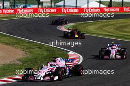 Sergio Perez (MEX) Racing Point Force India F1 VJM11. 07.10.2018. Formula 1 World Championship, Rd 17, Japanese Grand Prix, Suzuka, Japan, Race Day.