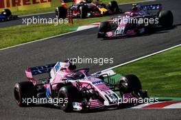 Sergio Perez (MEX) Racing Point Force India F1 VJM11. 07.10.2018. Formula 1 World Championship, Rd 17, Japanese Grand Prix, Suzuka, Japan, Race Day.