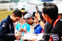 Esteban Ocon (FRA) Racing Point Force India F1 Team signs autographs for the fans. 06.10.2018. Formula 1 World Championship, Rd 17, Japanese Grand Prix, Suzuka, Japan, Qualifying Day.