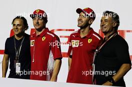 (L to R): Felipe Massa (BRA); Kimi Raikkonen (FIN) Ferrari; Sebastian Vettel (GER) Ferrari; and Jean Alesi (FRA). 06.10.2018. Formula 1 World Championship, Rd 17, Japanese Grand Prix, Suzuka, Japan, Qualifying Day.