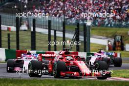 Sebastian Vettel (GER) Ferrari SF71H on intermediate Pirelli tyres in qualifying. 06.10.2018. Formula 1 World Championship, Rd 17, Japanese Grand Prix, Suzuka, Japan, Qualifying Day.