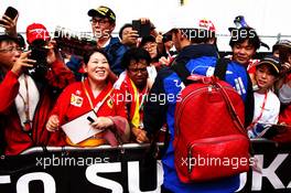Pierre Gasly (FRA) Scuderia Toro Rosso signs autographs for the fans. 06.10.2018. Formula 1 World Championship, Rd 17, Japanese Grand Prix, Suzuka, Japan, Qualifying Day.