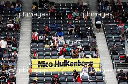 Nico Hulkenberg (GER) Renault Sport F1 Team fans in the grandstand. 04.10.2018. Formula 1 World Championship, Rd 17, Japanese Grand Prix, Suzuka, Japan, Preparation Day.