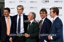 Jackie Stewart (GBR) with sons Mark and Paul Stewart, and grandsons Dylan and Zac at the Amber Lounge Fashion Show. 25.05.2018. Formula 1 World Championship, Rd 6, Monaco Grand Prix, Monte Carlo, Monaco, Friday.