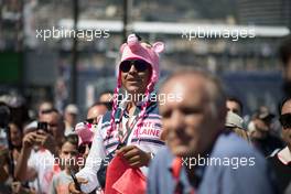 A Sahara Force India F1 Team fan. 25.05.2018. Formula 1 World Championship, Rd 6, Monaco Grand Prix, Monte Carlo, Monaco, Friday.