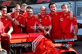 Sebastian Vettel (GER) Ferrari with tream members. 25.05.2018. Formula 1 World Championship, Rd 6, Monaco Grand Prix, Monte Carlo, Monaco, Friday.