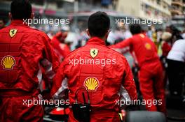 Ferrari on the grid. 27.05.2018. Formula 1 World Championship, Rd 6, Monaco Grand Prix, Monte Carlo, Monaco, Race Day.
