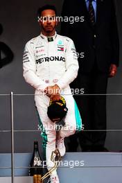 Lewis Hamilton (GBR) Mercedes AMG F1 on the podium. 27.05.2018. Formula 1 World Championship, Rd 6, Monaco Grand Prix, Monte Carlo, Monaco, Race Day.