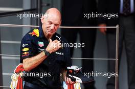 Adrian Newey (GBR) Red Bull Racing Chief Technical Officer celebrates on the podium. 27.05.2018. Formula 1 World Championship, Rd 6, Monaco Grand Prix, Monte Carlo, Monaco, Race Day.