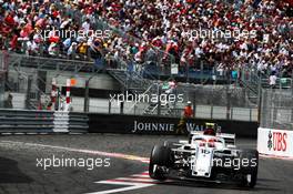 Charles Leclerc (MON) Sauber F1 Team C37. 27.05.2018. Formula 1 World Championship, Rd 6, Monaco Grand Prix, Monte Carlo, Monaco, Race Day.