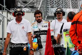 Fernando Alonso (ESP) McLaren retired from the race. 27.05.2018. Formula 1 World Championship, Rd 6, Monaco Grand Prix, Monte Carlo, Monaco, Race Day.