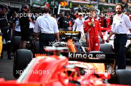Sebastian Vettel (GER) Ferrari in qualifying parc ferme. 26.05.2018. Formula 1 World Championship, Rd 6, Monaco Grand Prix, Monte Carlo, Monaco, Qualifying Day.