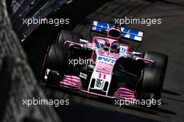 Sergio Perez (MEX) Sahara Force India F1 VJM11. 26.05.2018. Formula 1 World Championship, Rd 6, Monaco Grand Prix, Monte Carlo, Monaco, Qualifying Day.