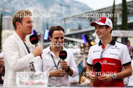 (L to R): Nico Rosberg (GER) with Felipe Massa (BRA) Williams and Charles Leclerc (MON) Sauber F1 Team. 27.05.2018. Formula 1 World Championship, Rd 6, Monaco Grand Prix, Monte Carlo, Monaco, Race Day.