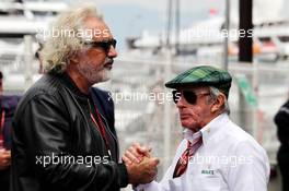 (L to R): Flavio Briatore (ITA) with Jackie Stewart (GBR). 27.05.2018. Formula 1 World Championship, Rd 6, Monaco Grand Prix, Monte Carlo, Monaco, Race Day.